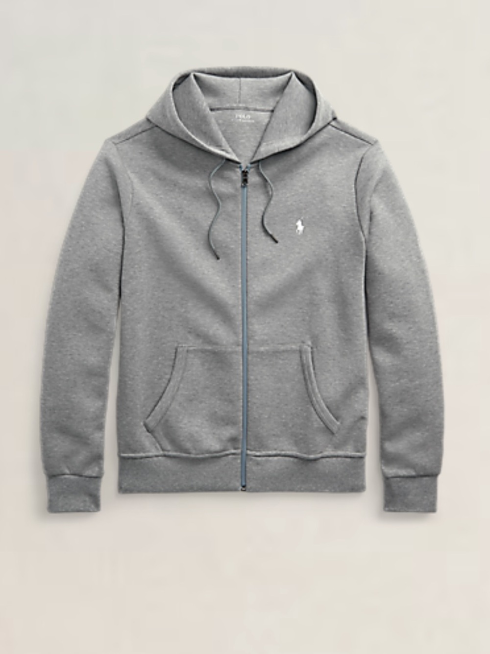 Polo by Ralph Lauren Gray Zip-Up Hoodie, Size Medium